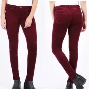 KUT FROM THE KLOTH Pants Diana Skinny Red Ruby Corduroy Cords Classic Size 4